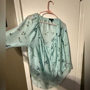 Women’s sheer teal shirt - size 3X